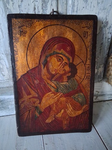 Ikone handgemalt auf holz - ikone,