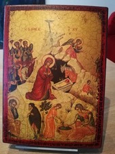 Holz Ikone Geburt Jesu Christi