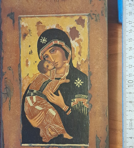 Antike handgemalte religiöse