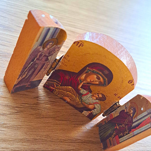 Klapp ikone triptychon aus - klapp-ikone,