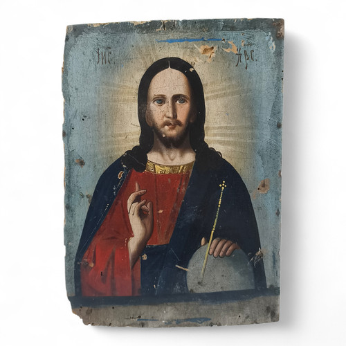 Russische ikone christus - russische,