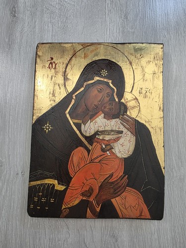Alte handgemalte ikone - handgemalte, madonna